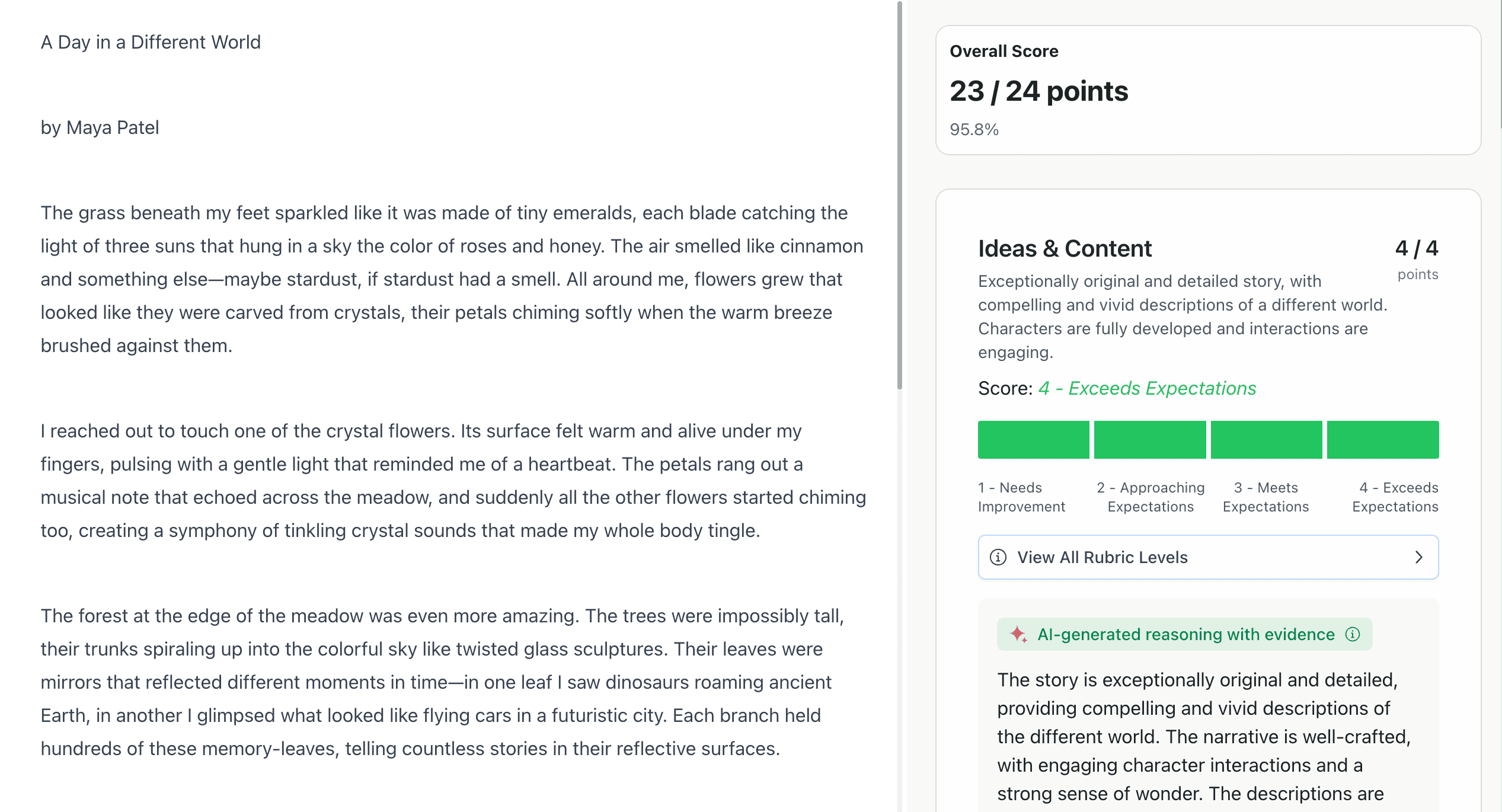 Step 2: GradingPal AI instantly scores and generates personalised feedback for every student